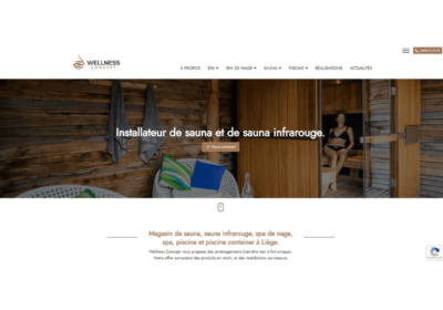 Création du site internet de Wellness Concept à Fléron