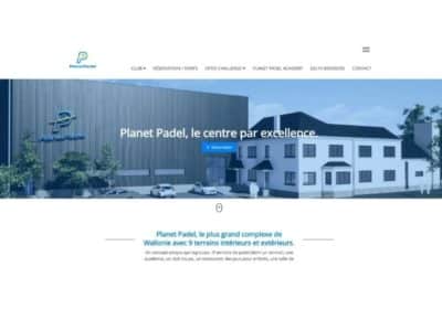 Création du site internet de Planet Padel à Saint-Georges-sur-Meuse