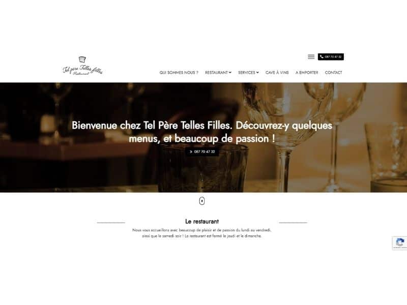 Création du site internet de Tel père Telles filles à Herve